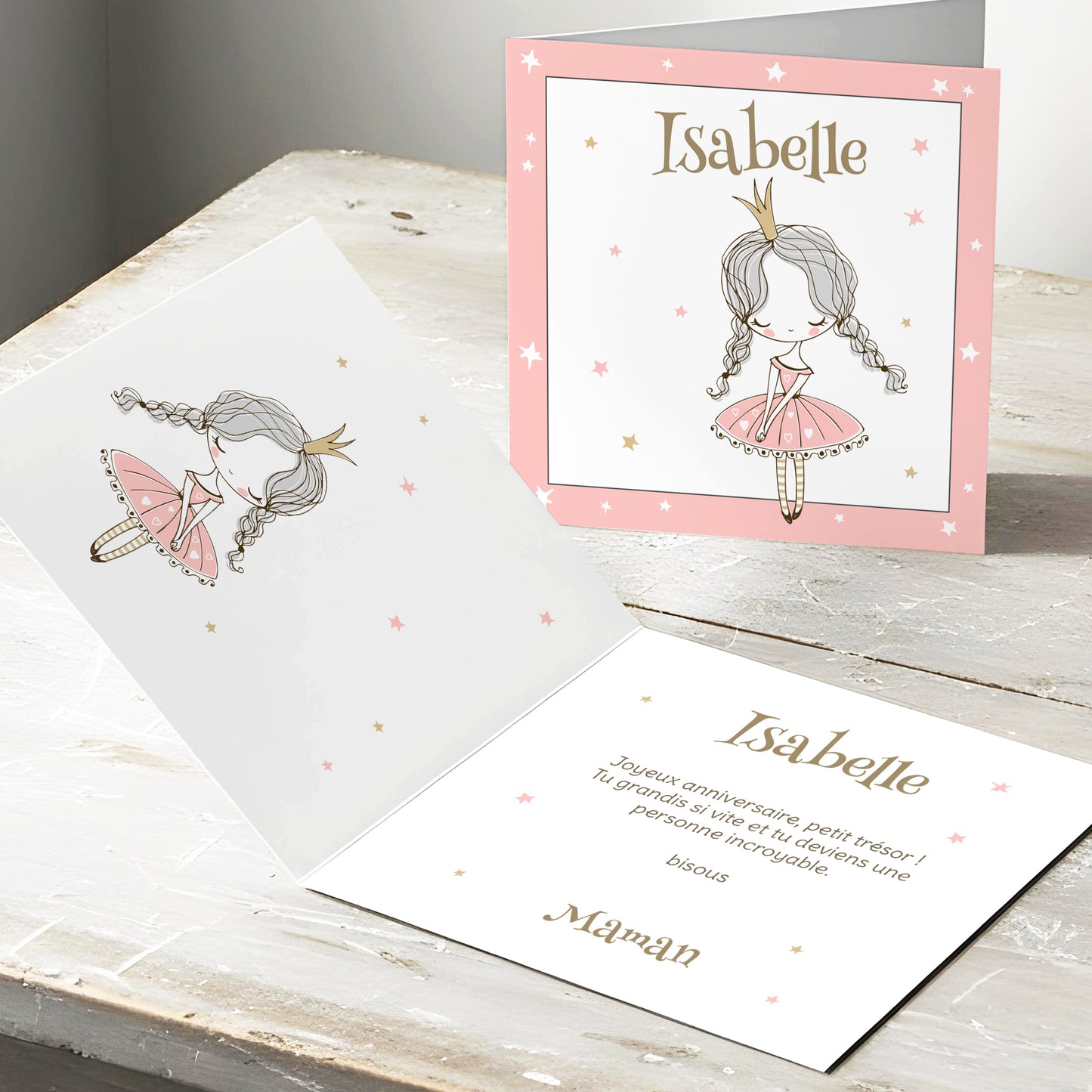 Jolie carte de vœux enfant à personnaliser