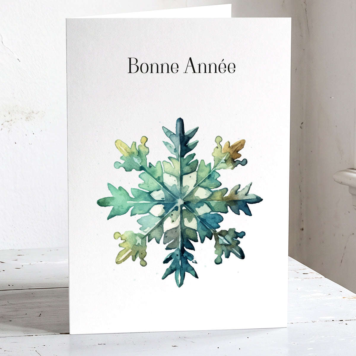 Snowflakes - Lot de 6 cartes Bonne Année.