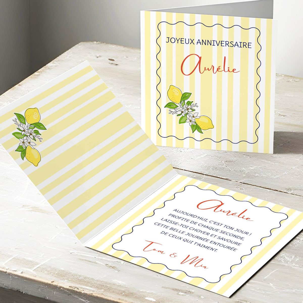 Cartes de vœux à personnaliser