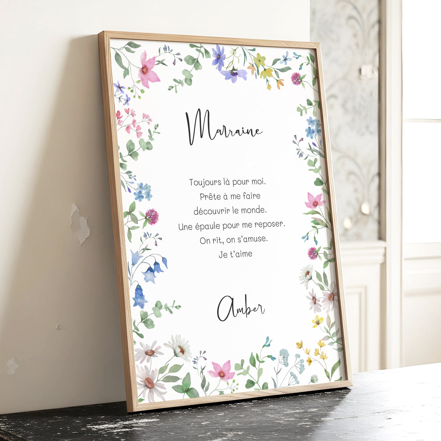 Affiche cadeux fleurs de printemps