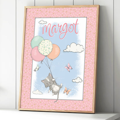 Affiche encadrée enfant anniversaire