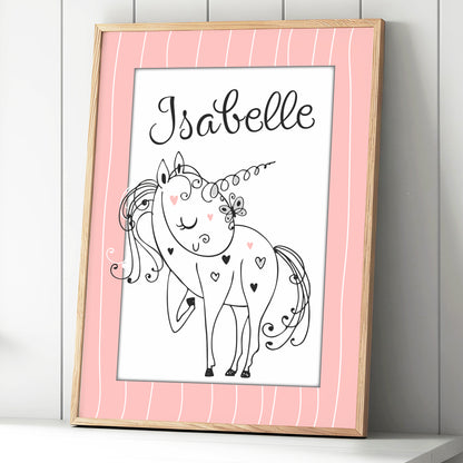 Affiche impression d'art Licorne