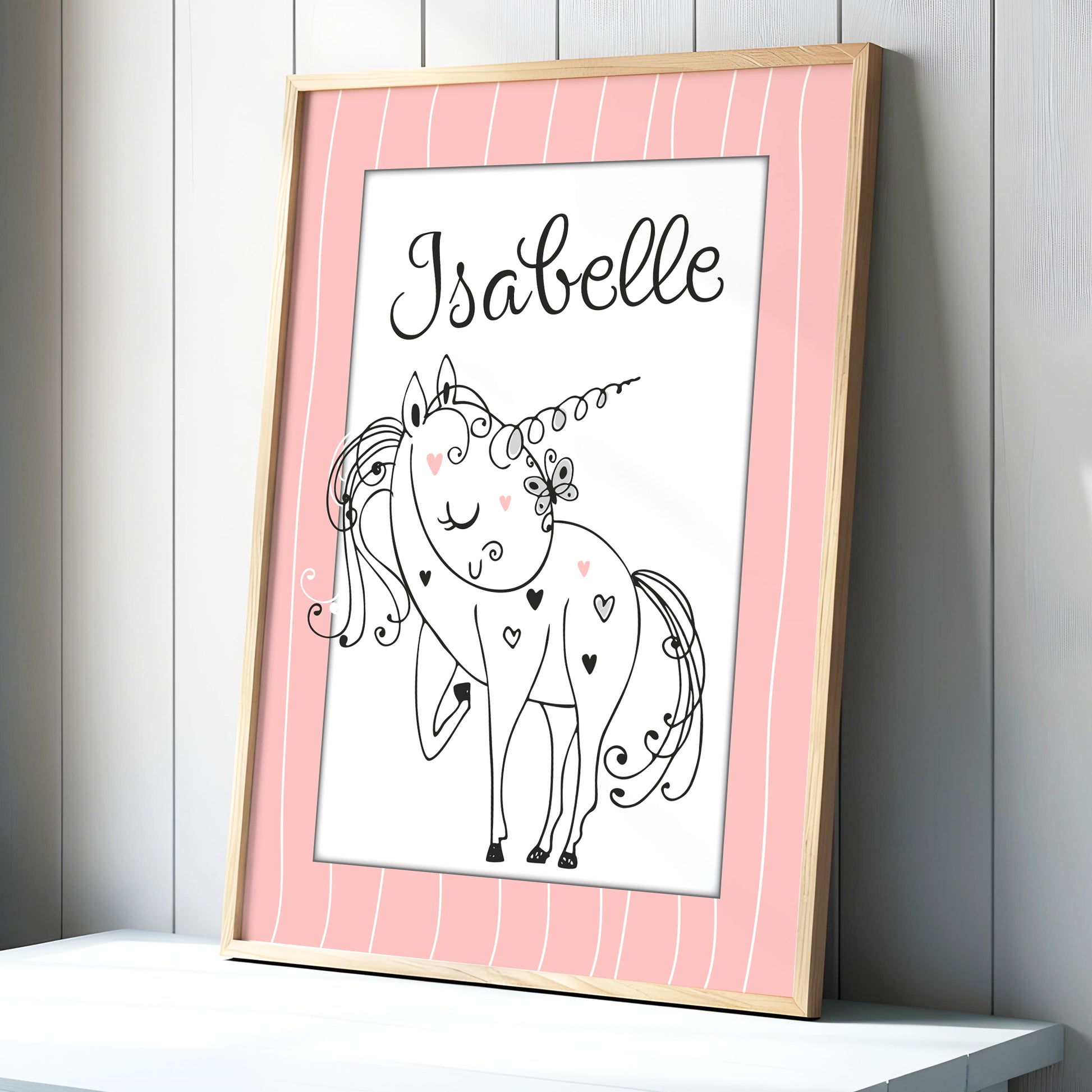 Affiche personnalisée enfant Licorne