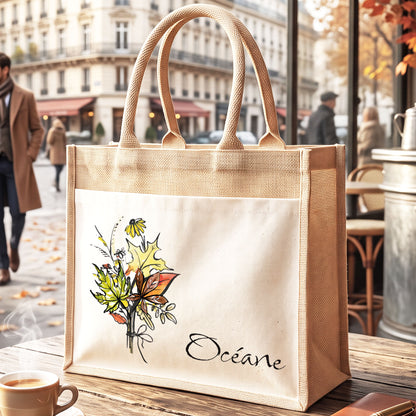 Bouquet Naturel - Sac Cabas Personnalisé Autumn