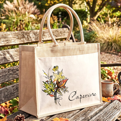 Bouquet Naturel - Sac Cabas Personnalisé Cadeau Autumn