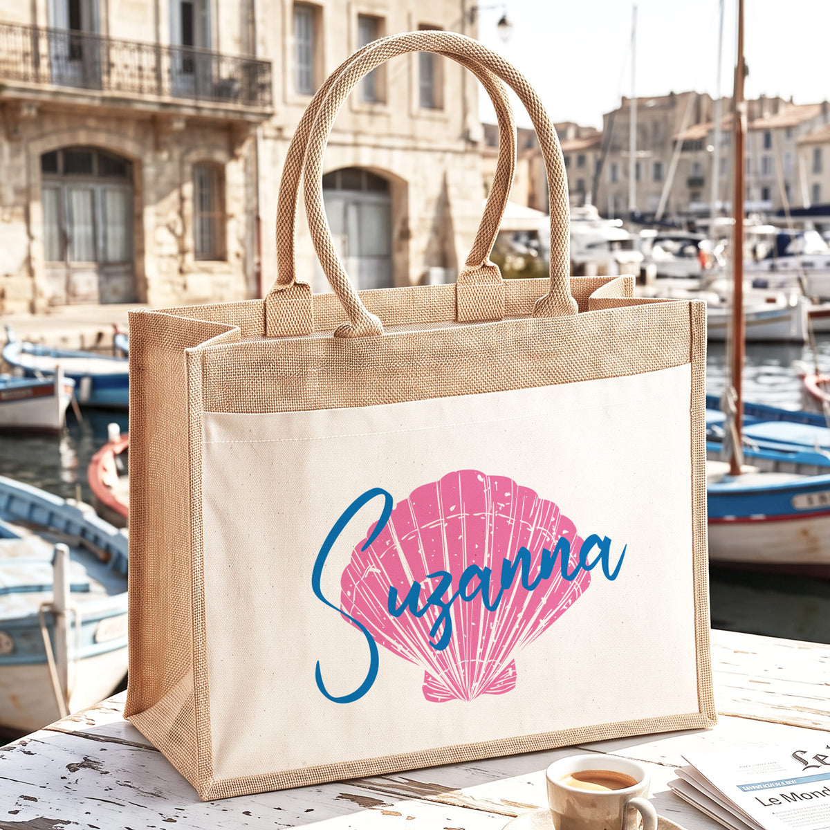 Coquillage - Sac Cabas Personnalisé. vacances