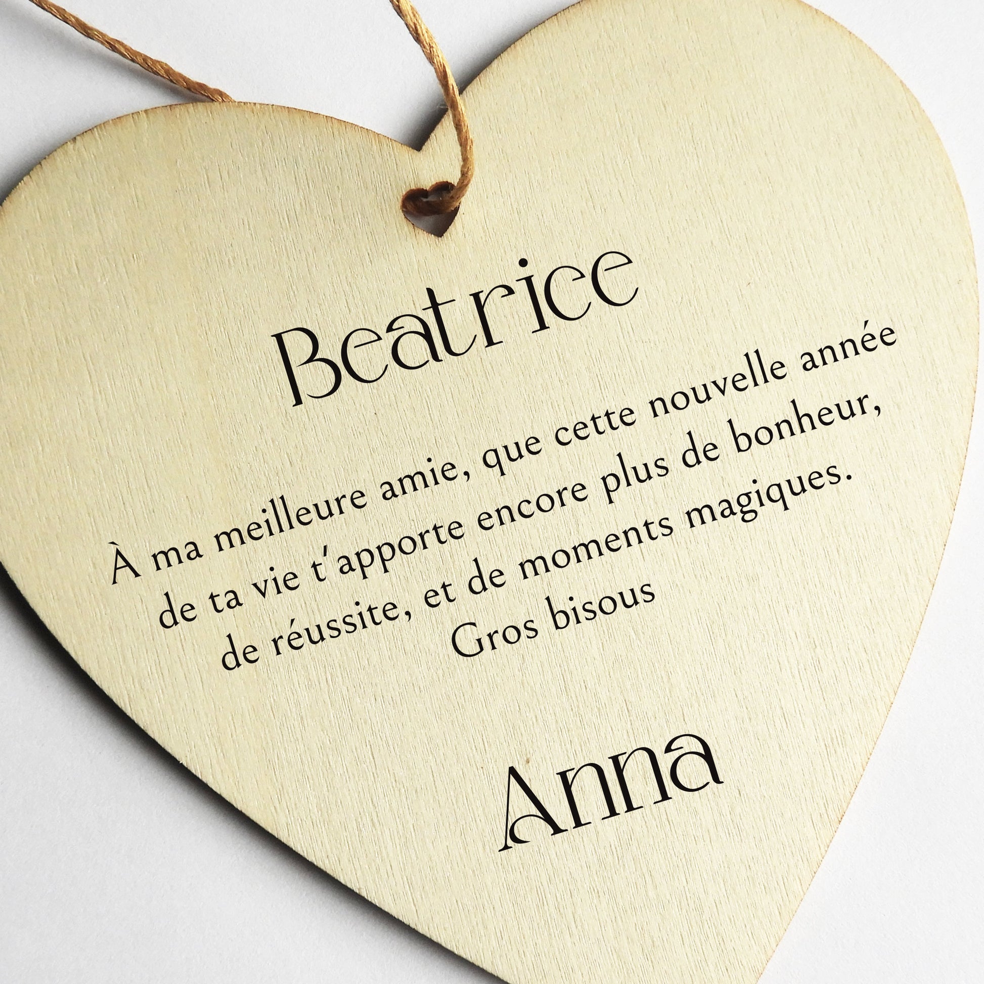 Fleur Dorée  coeur personnalisée
