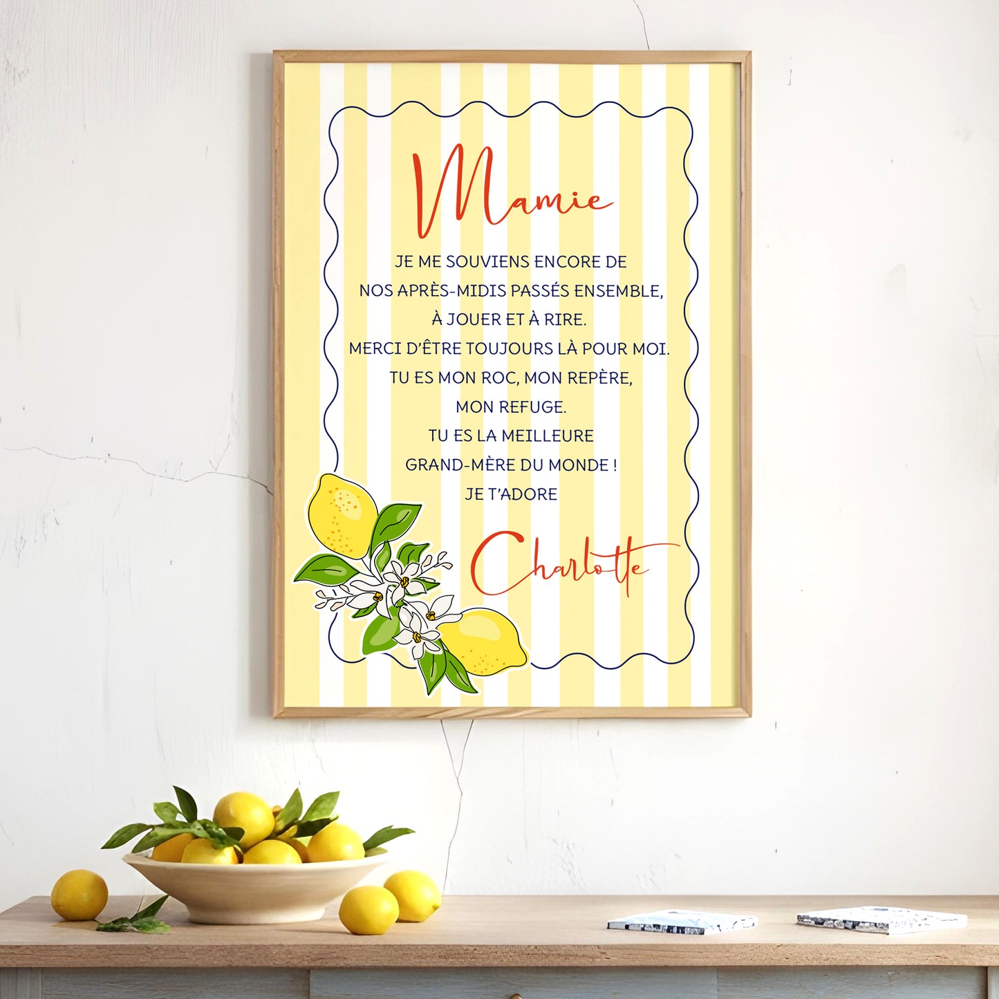 Illustration personnalisée cadeau Dolce Vita