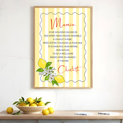 Illustration personnalisée cadeau Dolce Vita