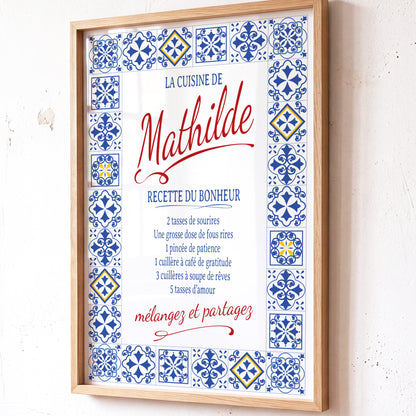 La Dolce Vita - Affiche Cuisine avec cadre à personnaliser.