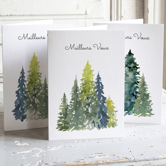 Les Forêts - Lot de 6 cartes Meilleurs vœux.
