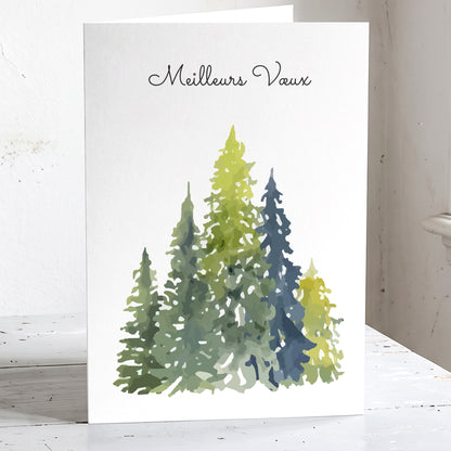 Les Forêts - Lot de 6 jolie cartes Meilleurs vœux.