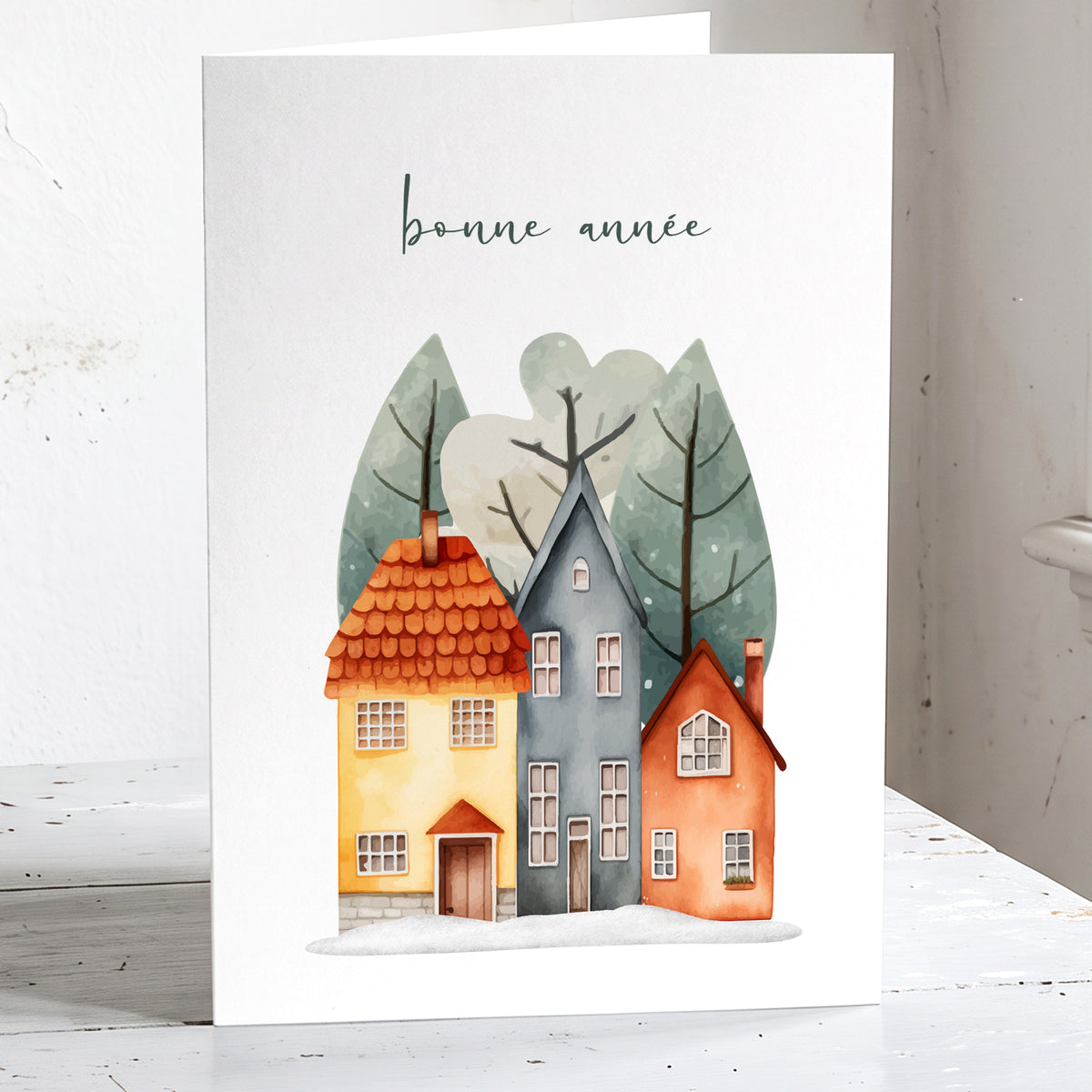 Les Villages Lot de 6 cartes de voeux
