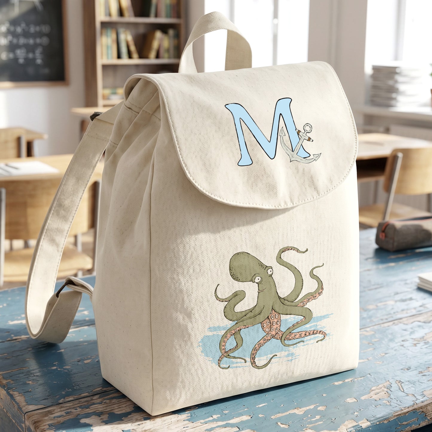 Poulpe - Sac à dos enfant personnalisé
