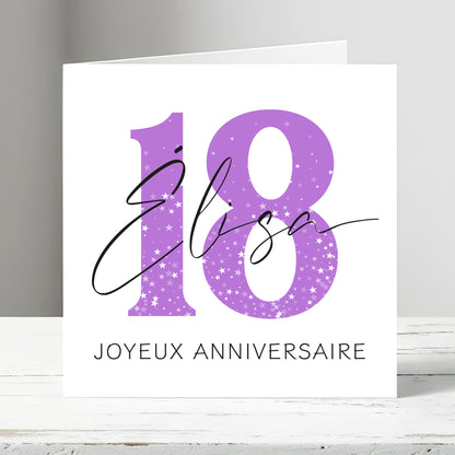 Purple Sparkle - Carte de vœux à personnaliser 18
