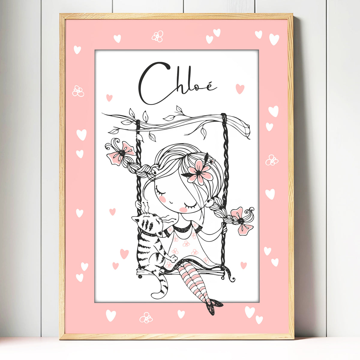 Affiche Lazy Days encadrée pour une chambre d’enfant