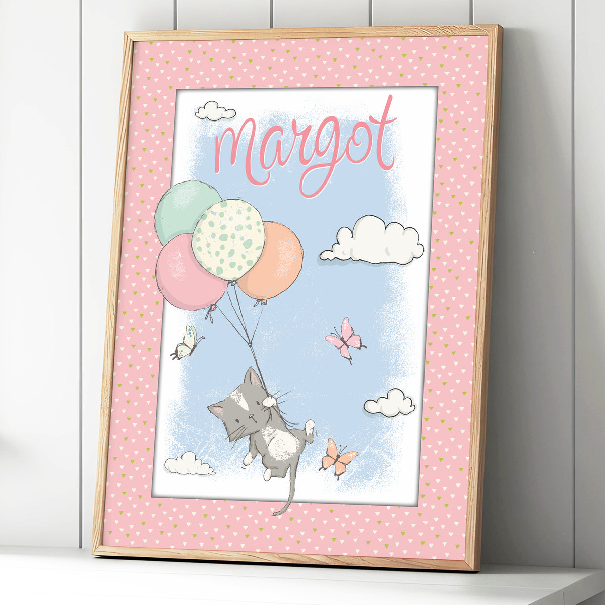 Affiche Petit Kitten encadrée pour une chambre d’enfant