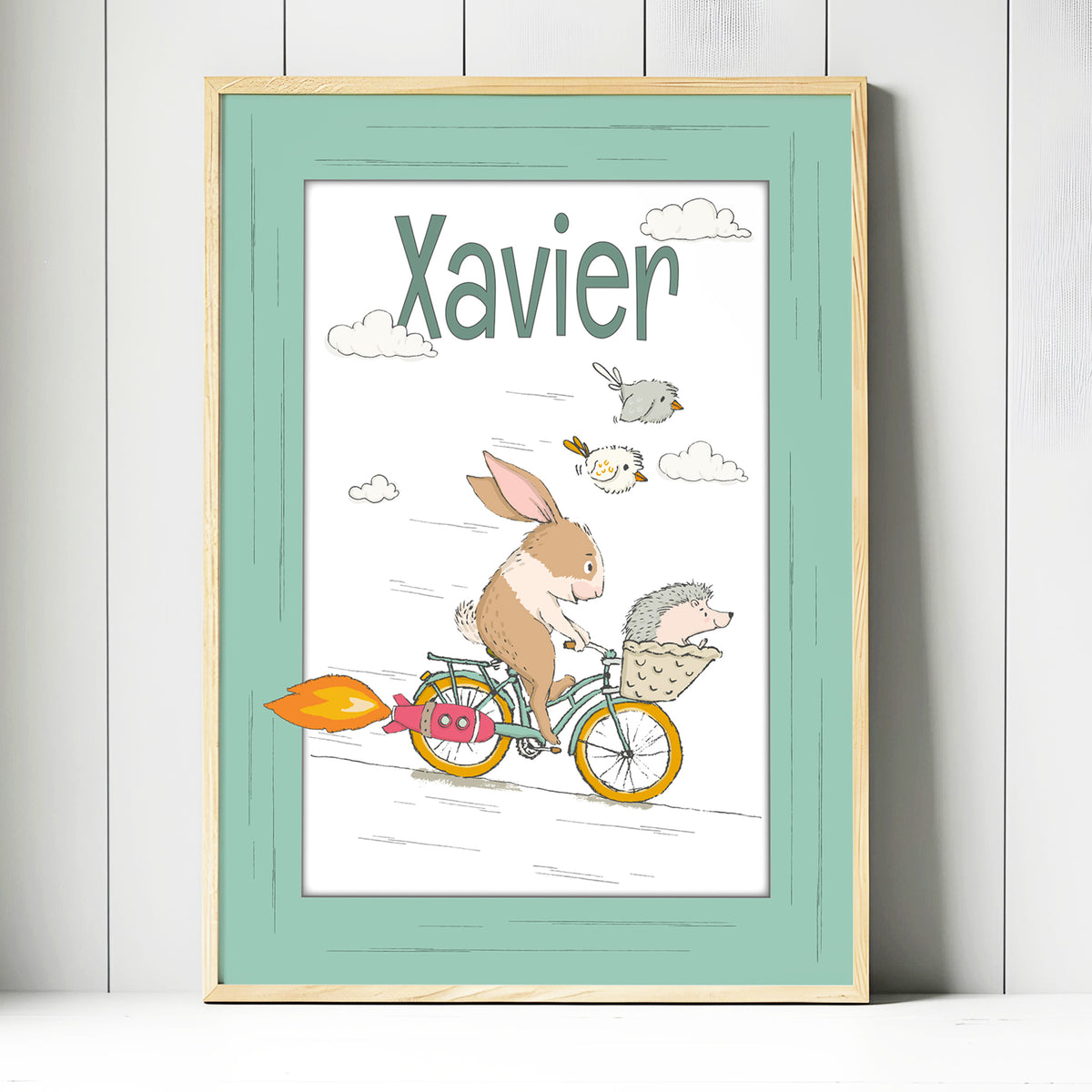 Affiche vélo encadrée pour décorer une chambre d’enfant