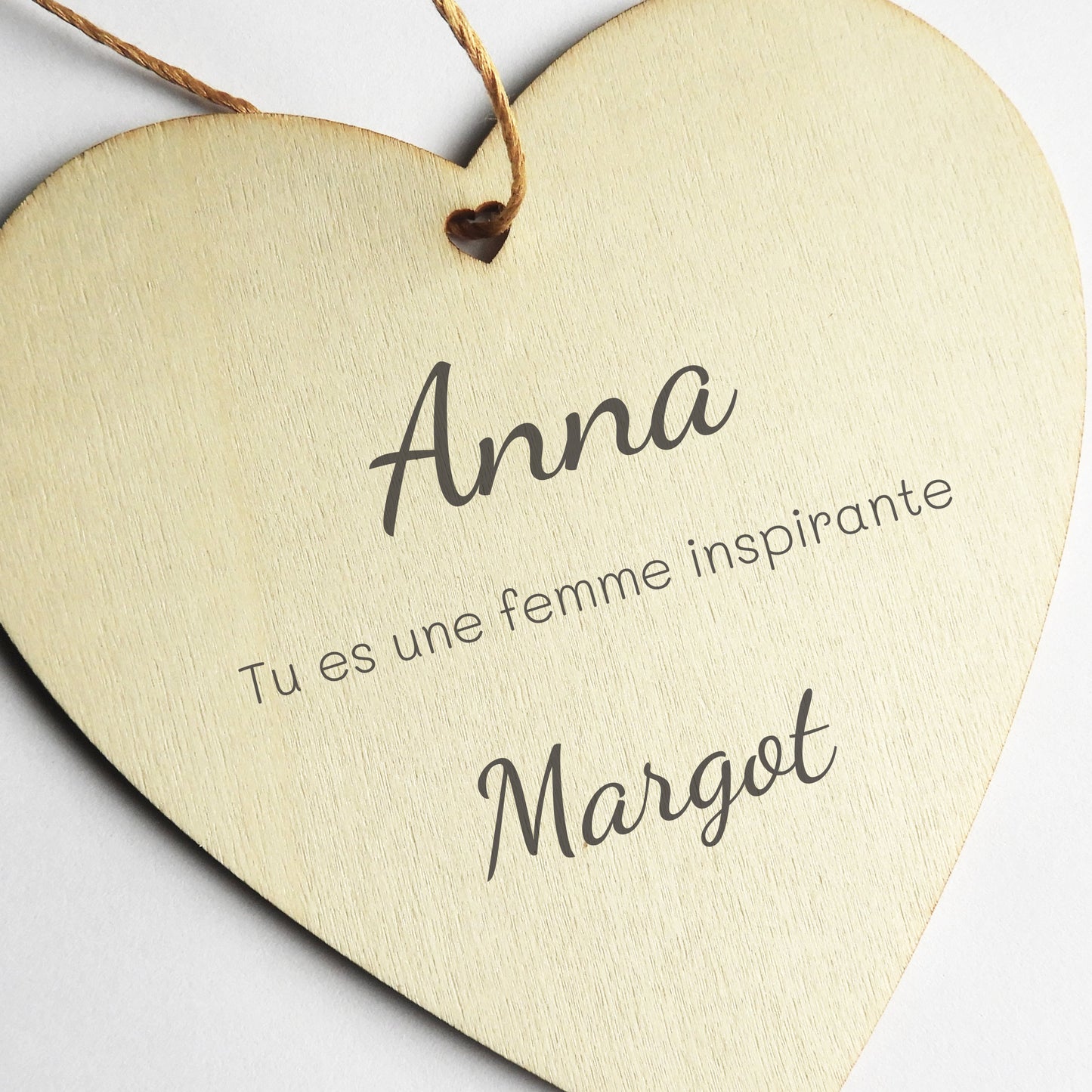cœur en bois personnalisé 