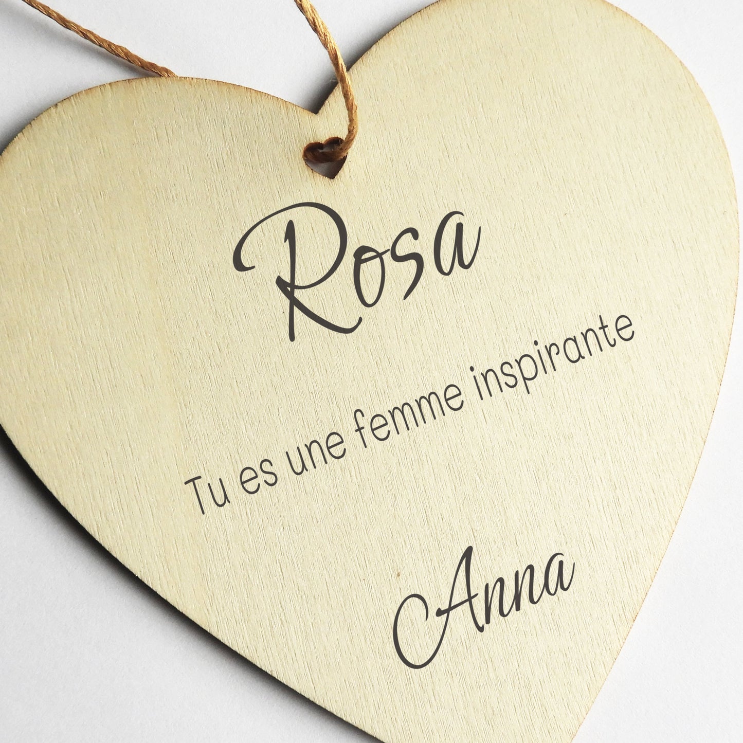 cœur en bois personnalisé cadeau anniversaire