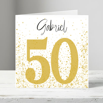 Une carte à personnaliser Pour anniversaire 50