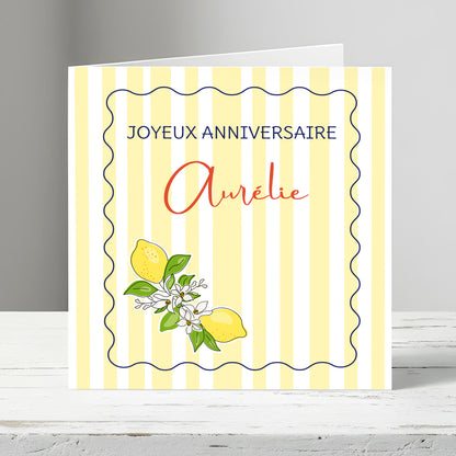 Dolce Vita carte à personnaliser pour toutes les occasions, anniversaire, remerciements, merci