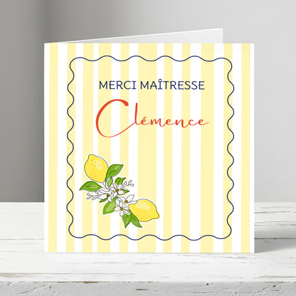 Dolce Vita. carte à personnaliser merci maitresse