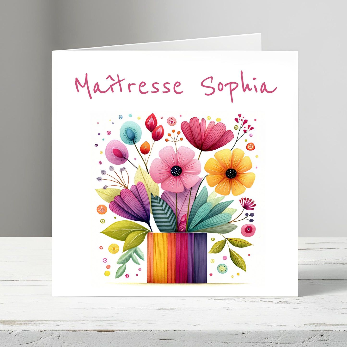 Une jolie carte à personnaliser pour pour dire merci