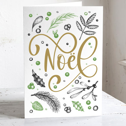 Botanique - Lot de 6 cartes de Noël écoresponsables