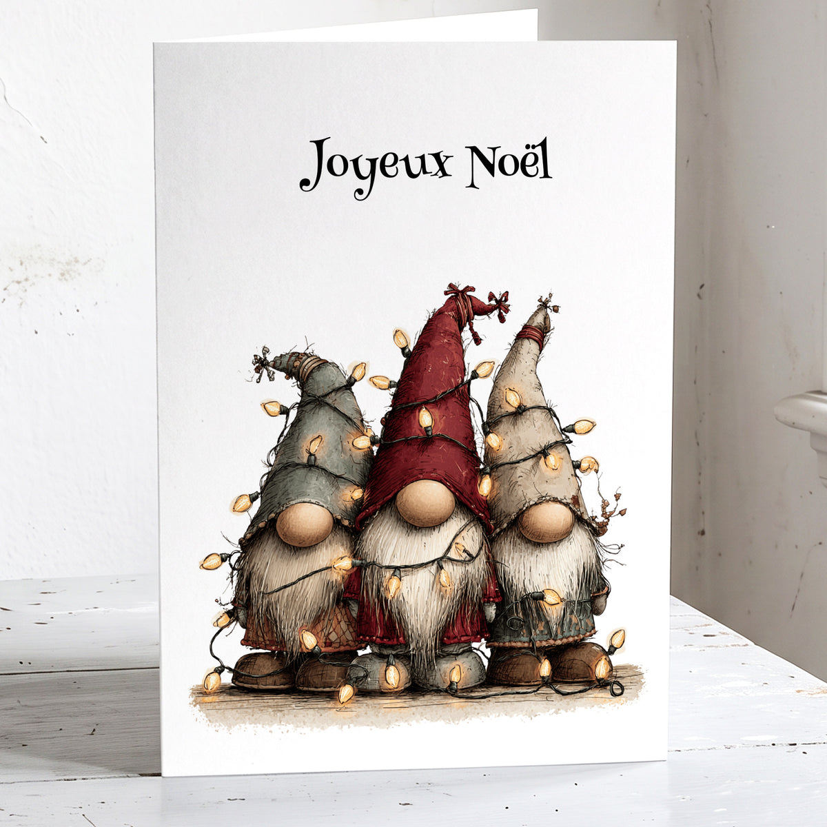 carte de noel nains de noel 100% SANS ARBRES