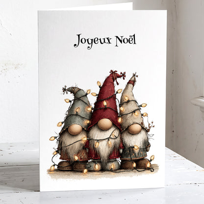 carte de noel nains de noel 100% SANS ARBRES