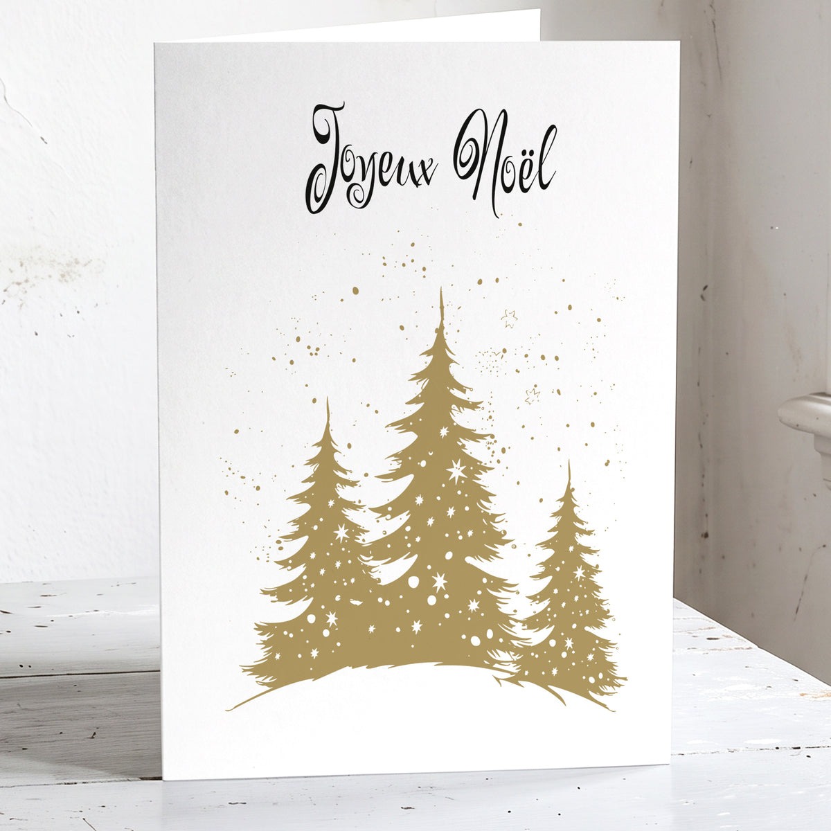 Sapins d'Or - Lot de 6 cartes de Noël écoresponsables TREE FREE