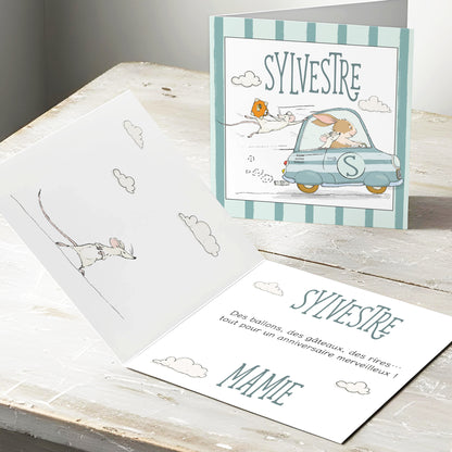 GO GO GO! - Carte de vœux enfant à personnaliser.