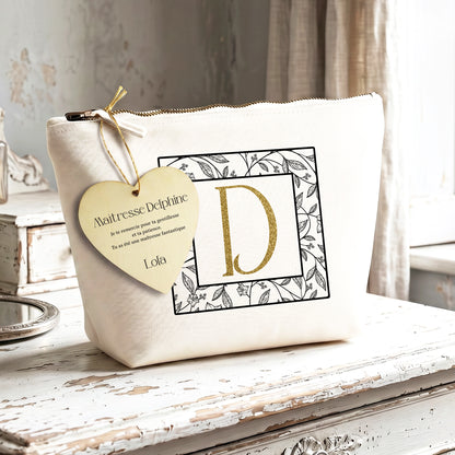 Éclat Doré - Trousse à maquillage personnalisée.