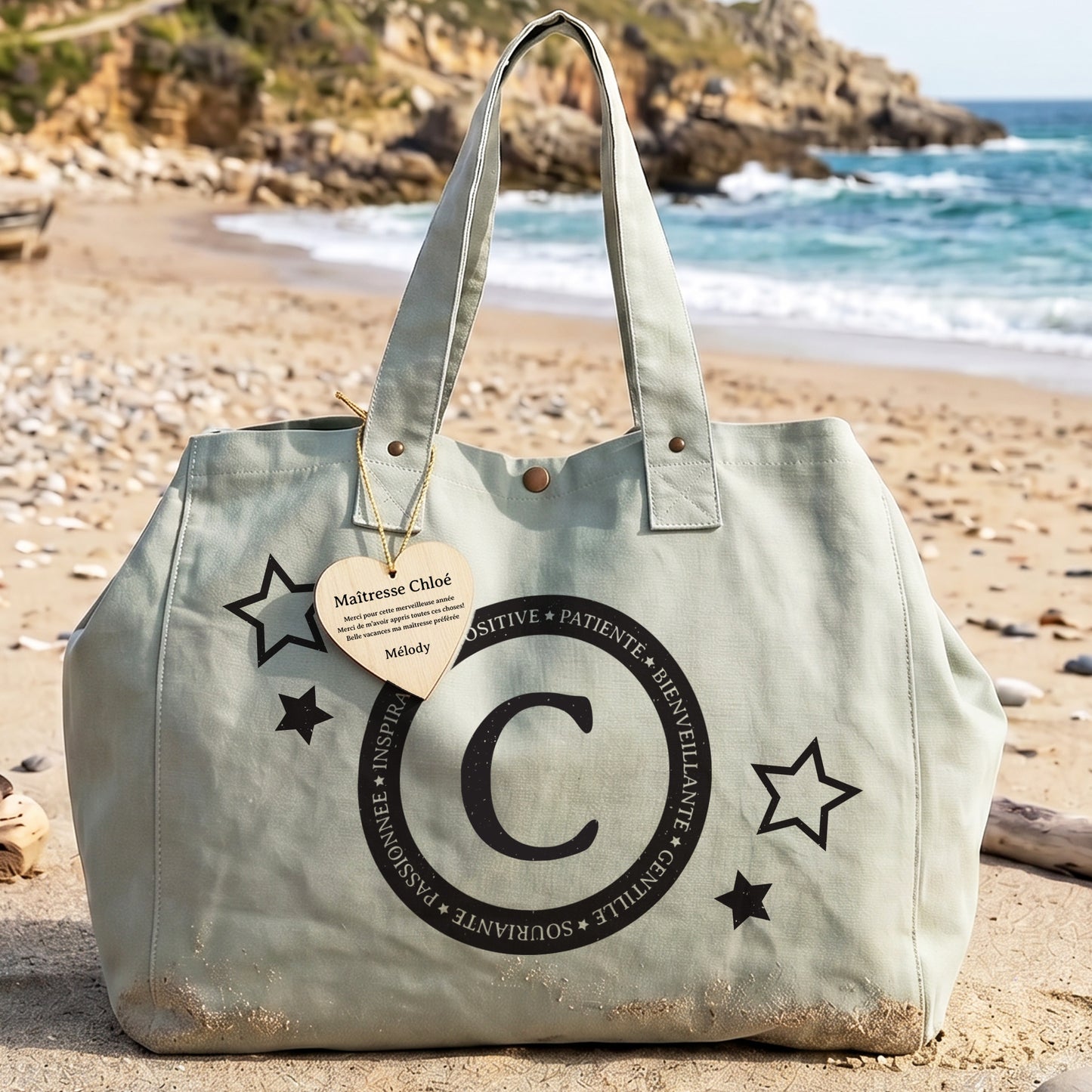grand sac cabas personnalisé vacances