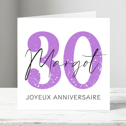Purple Sparkle - Carte de vœux à personnaliser 30