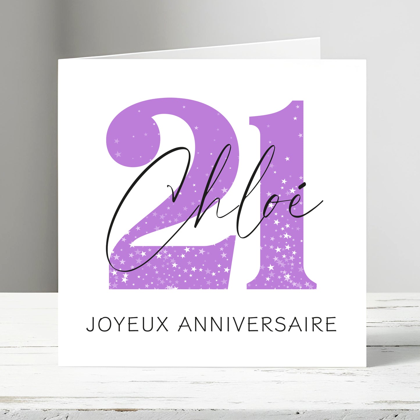 Purple Sparkle - Carte de vœux à personnaliser 21