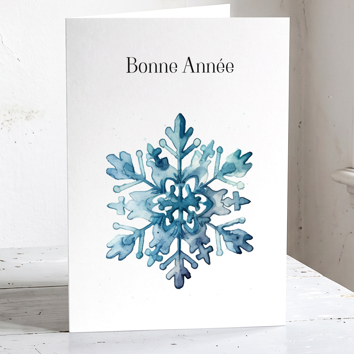 Snowflakes - Lot de 6 cartes Bonne Année.